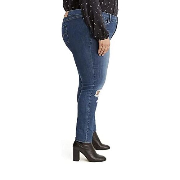 women's jeans Levi's 721 Women's Plus-Size High Rise Skinny blue Jeans size 22W - Picture 3 of 8